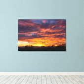 Prachtige Sunset Canvas Triptiek kunst (Insitu (Houten vloer))