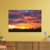 Prachtige Sunset Canvas Triptiek kunst Afdruk (Insitu (Woonkamer))