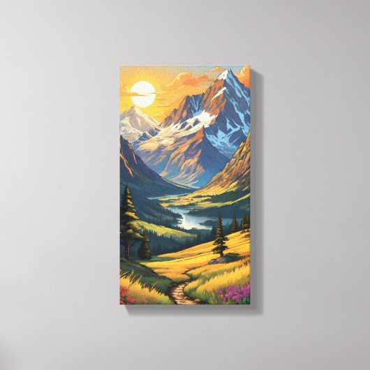 Prachtige Sunset Canvas Wall Art Afdruk (Voorkant)