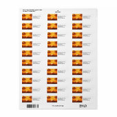 Prachtige Sunset Etiket (Full Sheet)