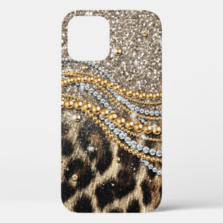 Prachtige teedy Leopard Faux Dierendruk iPhone 12 Pro Hoesje