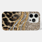 Prachtige teedy Leopard Faux Dierendruk Case-Mate iPhone Case (Achterkant (horizontaal))