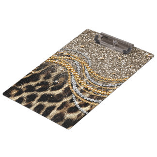 Prachtige teedy Leopard Faux Dierendruk Klembord
