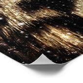 Prachtige teedy Leopard Faux Dierendruk Poster (Hoek)