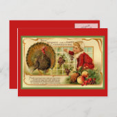 Prachtige Thanksgiving Feestdagenkaart (Voorkant / Achterkant)