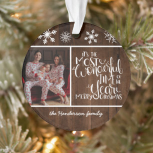 Prachtige tijd van het jaar foto roestige houten s ornament