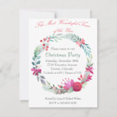 Prachtige Time Wreath kerstfeest uitnodiging (Voorkant)