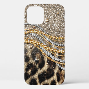 Prachtige Trendy Leopard Faux Animal Print iPhone 12 Pro Hoesje