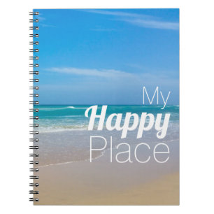 Prachtige Tropisch Blauw Beach Inspirerend Notitieboek