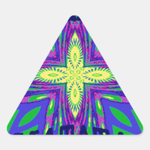 Prachtige tropische Hakuna Matata Kanga kunstwerk. Driehoek Sticker