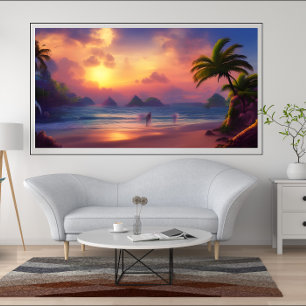 Prachtige Tropische Poster van het eiland South Pa