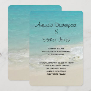 Prachtige tropische strand Ocean Paradise Wedding Kaart