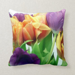 Prachtige tulpenboeket kussen