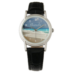 Prachtige Turquoise Blue Zee tropische fotografie Horloge