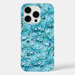 Prachtige, turquoise hortensia bloemen iPhone 16 pro hoesje