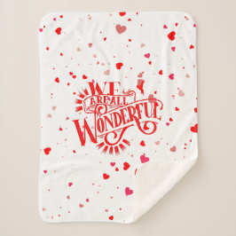 Prachtige typografie sherpa deken