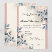 Prachtige uitnodiging tot het huwelijk van Floral (Voorkant / Achterkant)