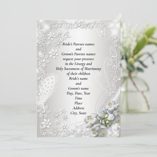 Prachtige  uitnodiging tot het uitzenden van wedde (Staand voorkant)