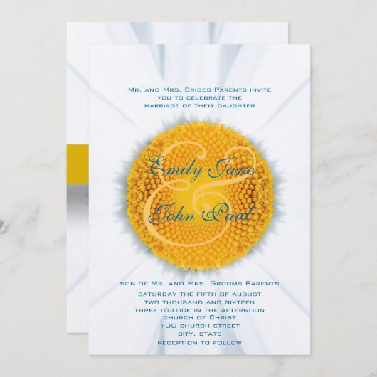 Prachtige uitnodiging voor weduwschap met de legan (Voorkant / Achterkant)