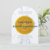 Prachtige uitnodiging voor weduwschap met de legan (Staand voorkant)