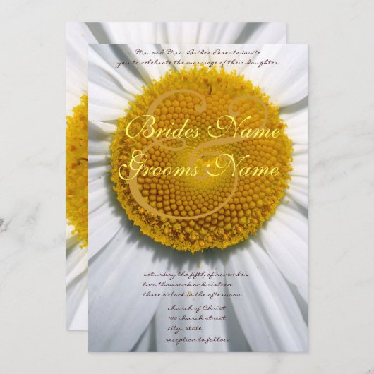 Prachtige uitnodiging voor weduwschap met de legan (Voorkant / Achterkant)