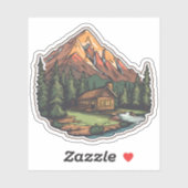 Prachtige Uitzicht Vacation Home Mountain Cabin Sticker (Vel)