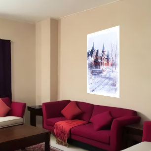 Prachtige, unieke Mansion   AI Art. Poster