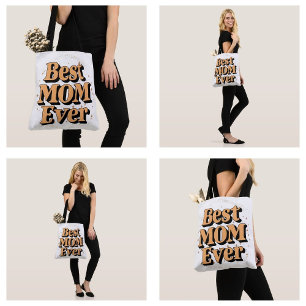Prachtige unieke typografie Beste moeder ooit Draagtas