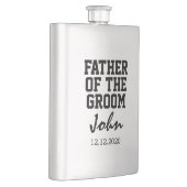 Prachtige VADER VAN HET GROOM-typografische monogr Heupfles (Rechts)