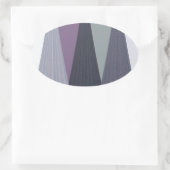 Prachtige verbazingwekkende Chevron Design Art Pri Ovale Sticker (Tas)