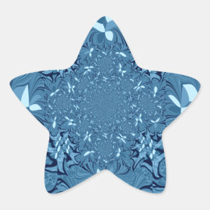 Prachtige verbazingwekkende iriserende blauwe cale ster sticker