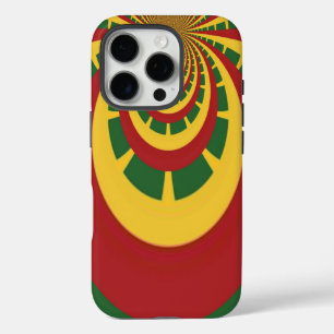 Prachtige Verbazingwekkende Rasta Kleuren Art Prin iPhone 16 Pro Hoesje