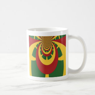 Prachtige Verbazingwekkende Rasta Kleuren Art Prin Koffiemok