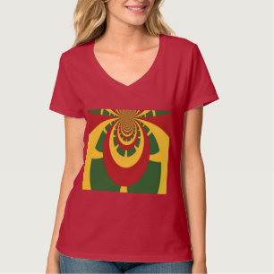 Prachtige Verbazingwekkende Rasta Kleuren Art Prin T-shirt