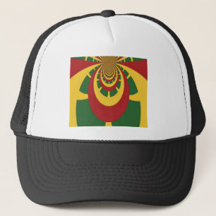 Prachtige Verbazingwekkende Rasta Kleuren Art Prin Trucker Pet