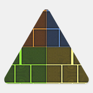 Prachtige verbazingwekkende regenboogkleur geometr driehoek sticker