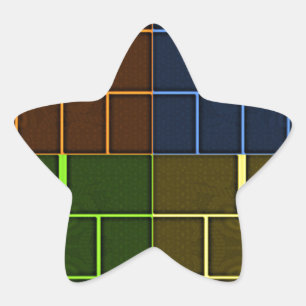 Prachtige verbazingwekkende regenboogkleur geometr ster sticker