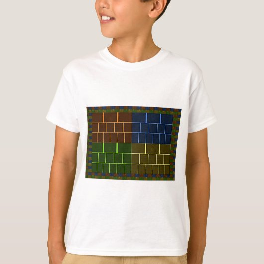 Prachtige verbazingwekkende regenboogkleur geometr t-shirt (Voorkant)