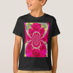 Prachtige verbazingwekkende rode rozen caleidoscoo t-shirt