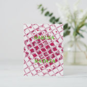 Prachtige verbazingwekkende rode stijlvolle spiege briefkaart (Staand voorkant)