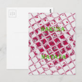 Prachtige verbazingwekkende rode stijlvolle spiege briefkaart (Voorkant / Achterkant)