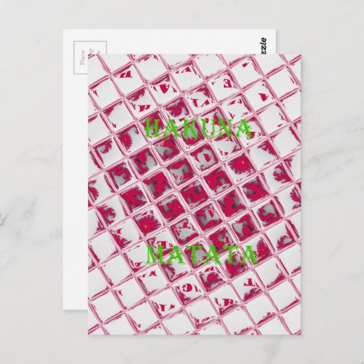 Prachtige verbazingwekkende rode stijlvolle spiege briefkaart (Voorkant / Achterkant)