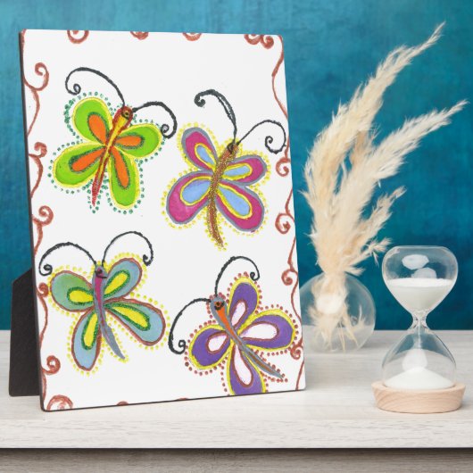 Prachtige verbazingwekkende Schattigee vlinderkuns Fotoplaat (Zijkant)