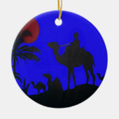 Prachtige Verbazingwekkende Sunset Camel Safari Ar Keramisch Ornament (Voorkant)