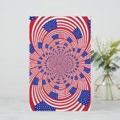 Prachtige Verbazingwekkende Vlag van de Verenigde  Briefpapier (Staand voorkant)