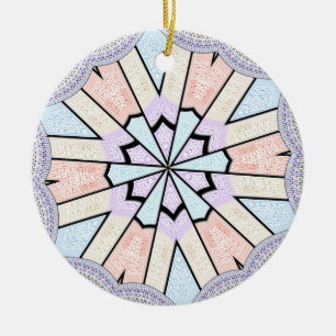Prachtige verbazingwekkende zachte pastel geometri keramisch ornament