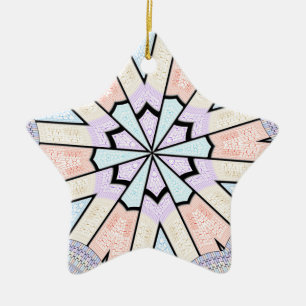 Prachtige verbazingwekkende zachte pastel geometri keramisch ornament