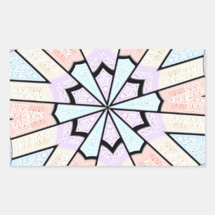 Prachtige verbazingwekkende zachte pastel geometri rechthoekige sticker