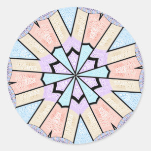 Prachtige verbazingwekkende zachte pastel geometri ronde sticker
