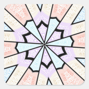Prachtige verbazingwekkende zachte pastel geometri vierkante sticker
